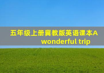 五年级上册冀教版英语课本A wonderful trip